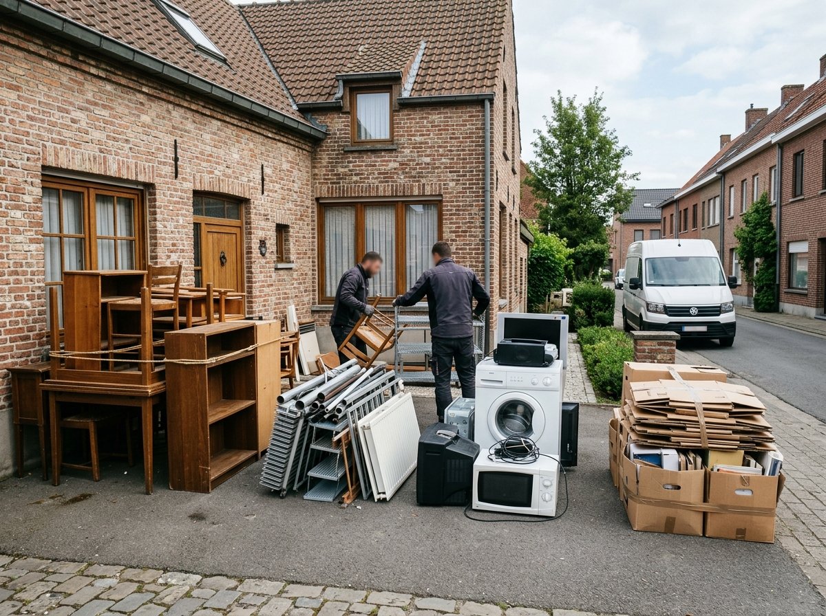Gesorteerde afvoer klaar voor verwerking