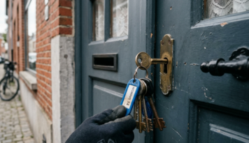 Sleutel in de voordeur bij de oplevering